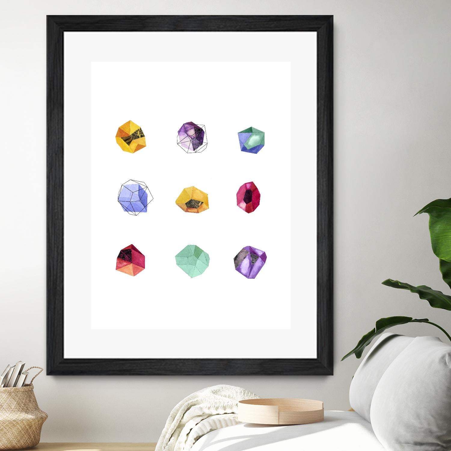 Faceted 1 Recolor by Natasha Marie on GIANT ART - red abstract