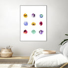 Faceted 1 Recolor by Natasha Marie on GIANT ART - red abstract