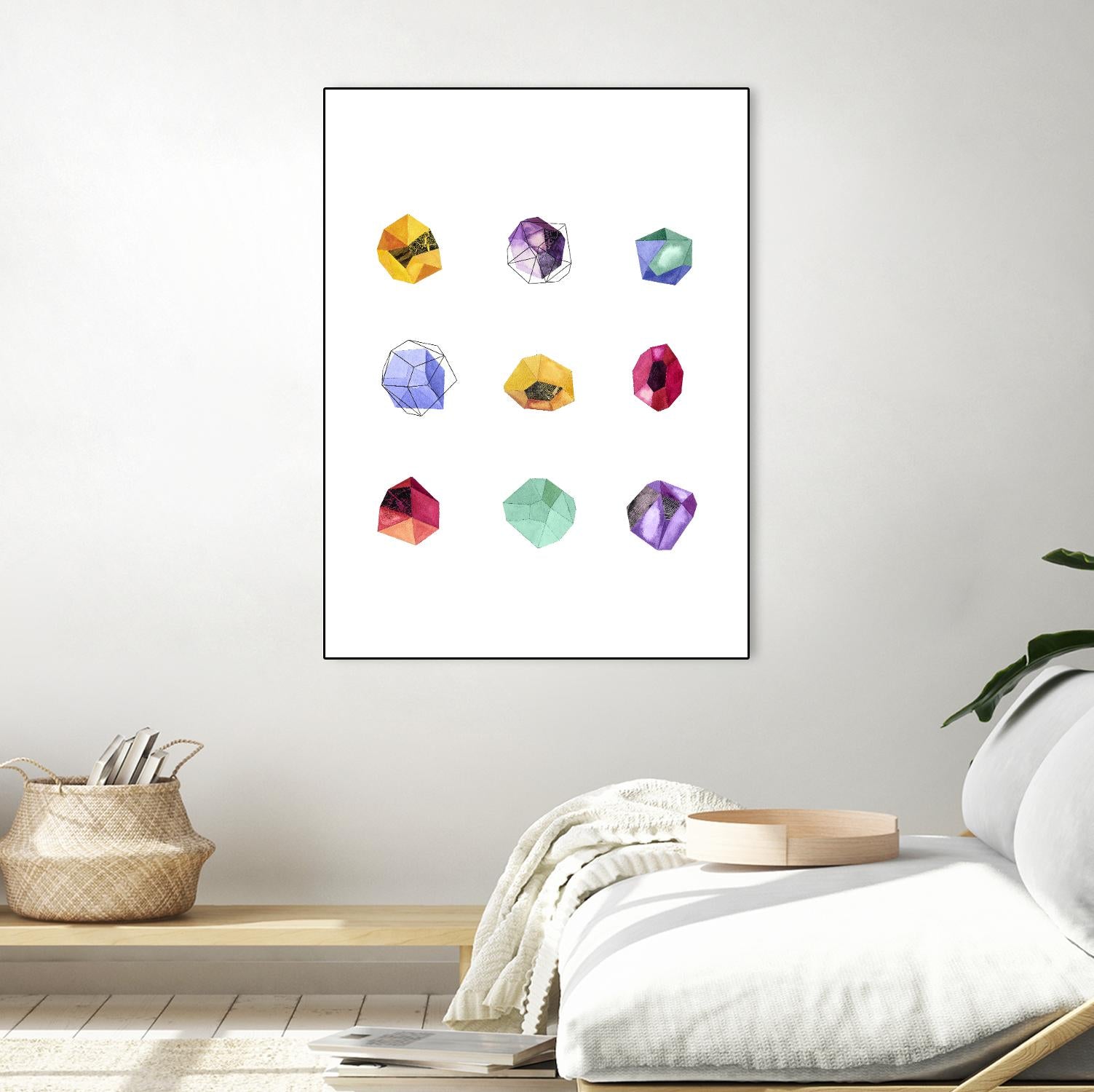 Faceted 1 Recolor by Natasha Marie on GIANT ART - red abstract