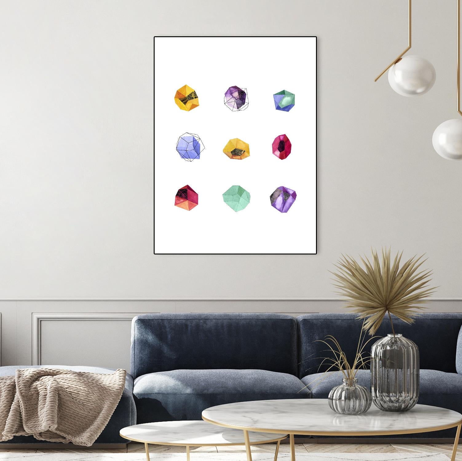 Faceted 1 Recolor by Natasha Marie on GIANT ART - red abstract