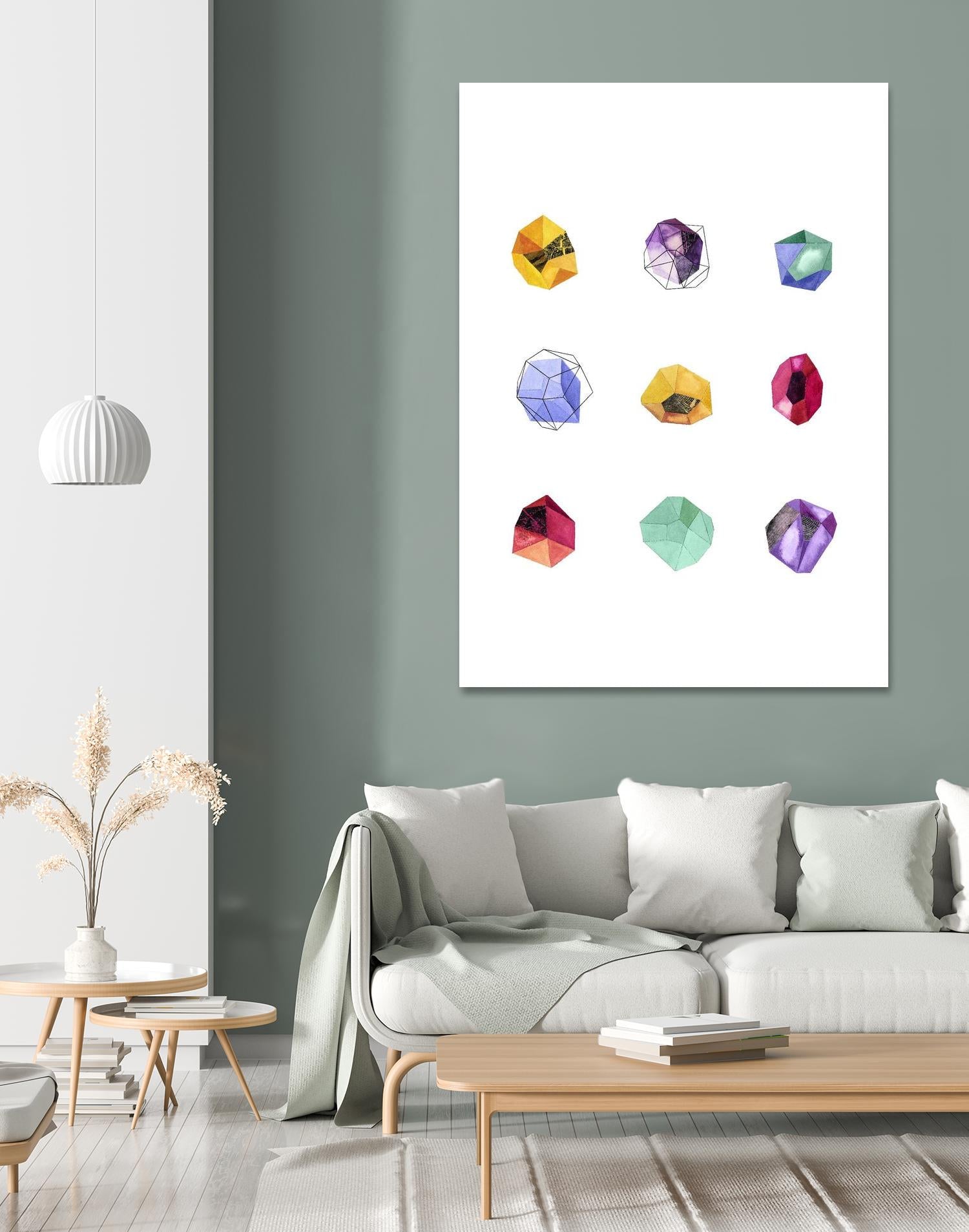 Faceted 1 Recolor by Natasha Marie on GIANT ART - red abstract