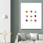 Faceted 1 Recolor by Natasha Marie on GIANT ART - red abstract