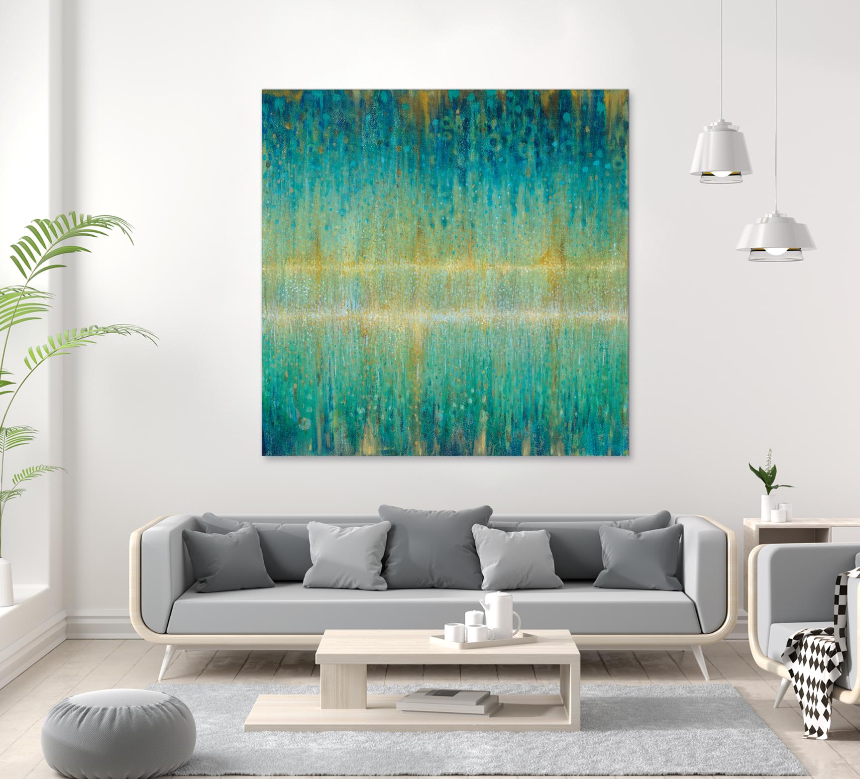 Rain Abstract I by Danhui Nai on GIANT ART - yellow abstract