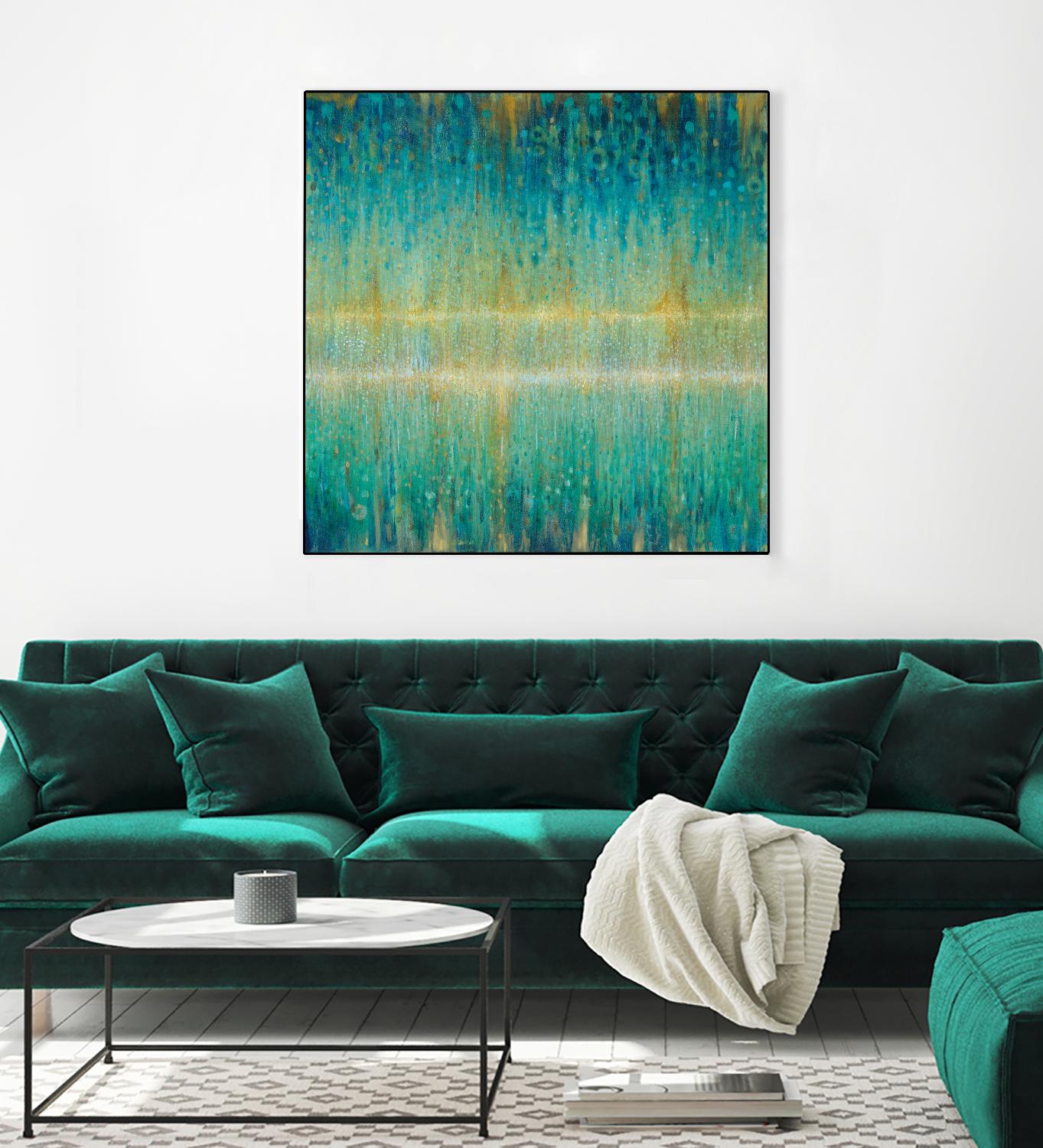 Rain Abstract I by Danhui Nai on GIANT ART - yellow abstract