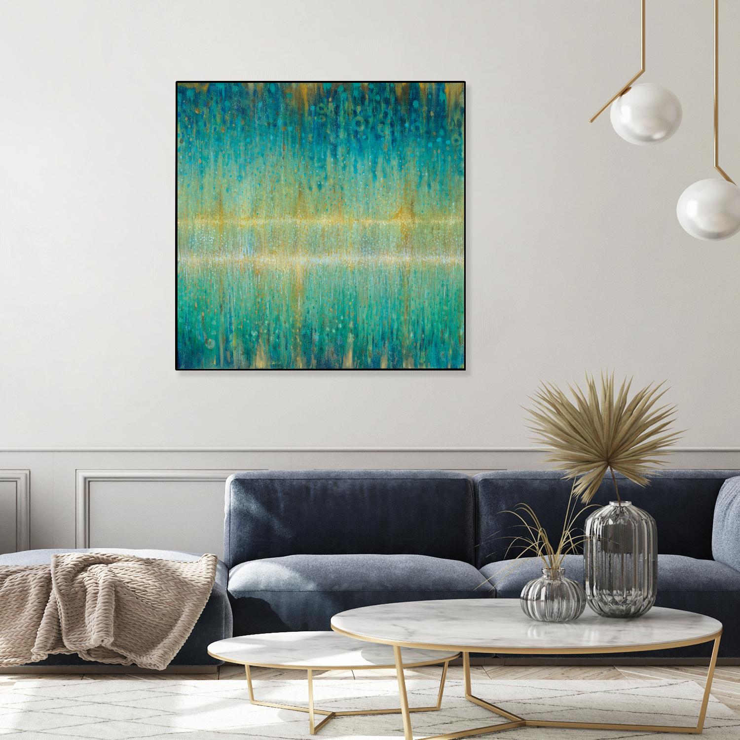 Rain Abstract I by Danhui Nai on GIANT ART - yellow abstract