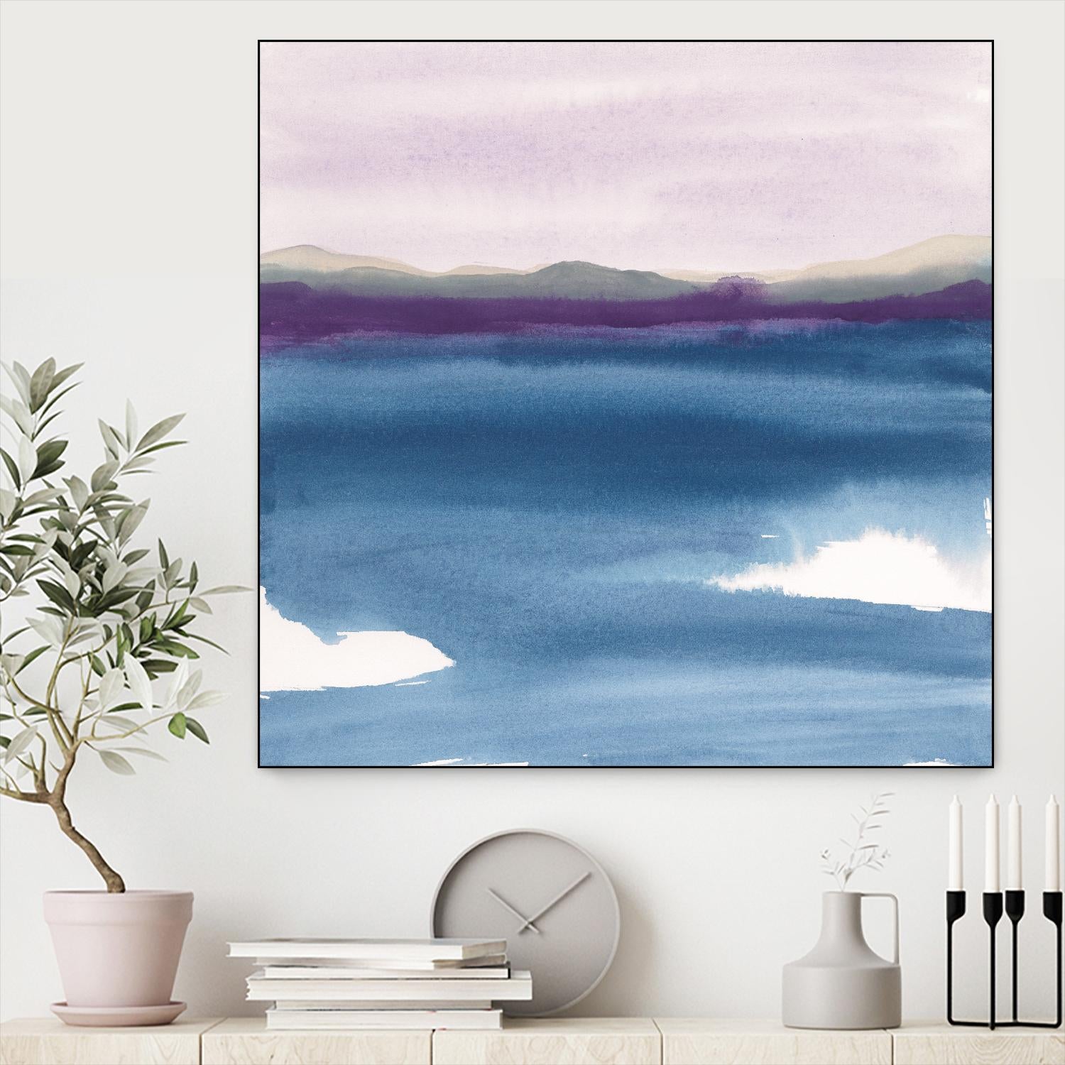 Plum Glow II by Chris Paschke on GIANT ART - blue abstract