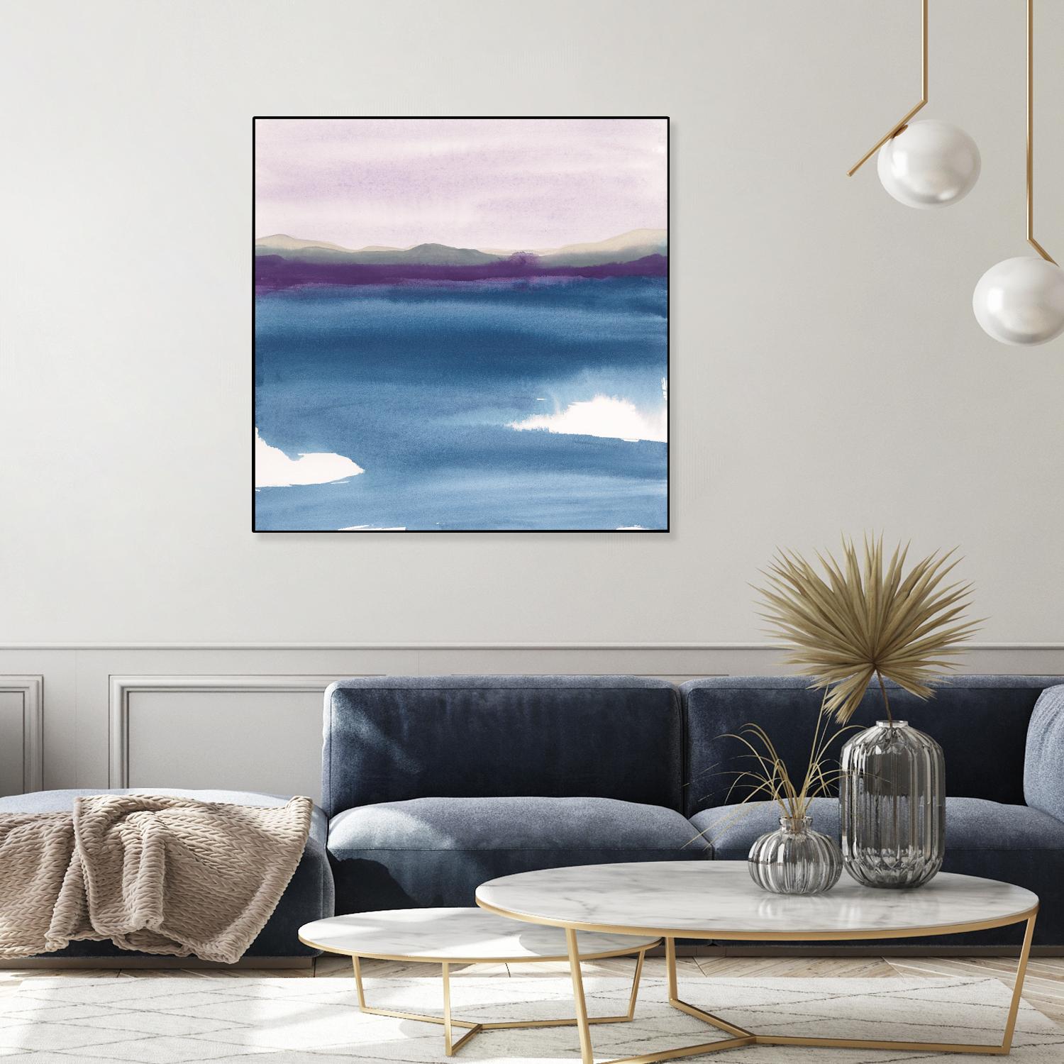 Plum Glow II by Chris Paschke on GIANT ART - blue abstract