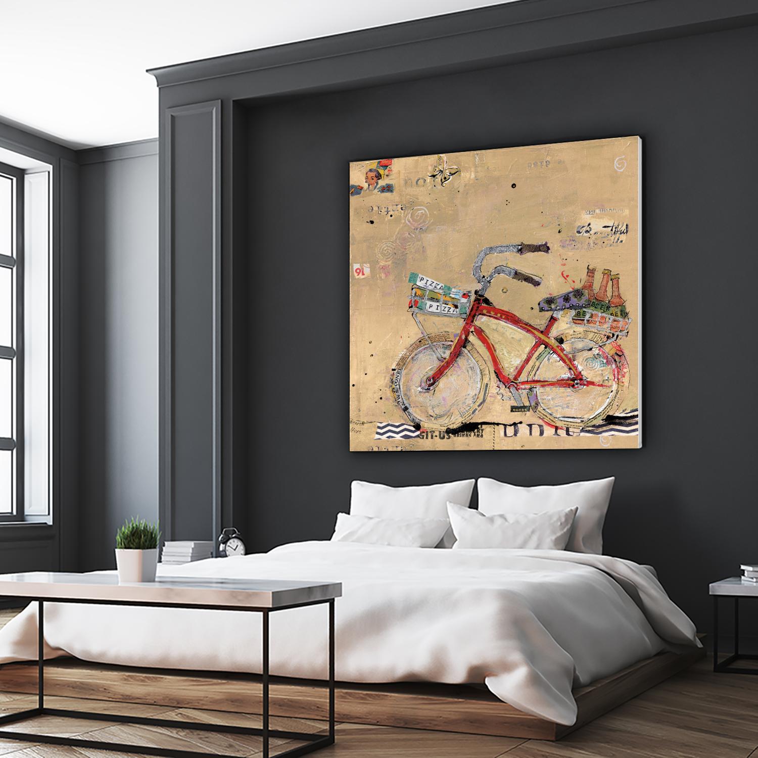 Pizza and Beer by Kellie Day on GIANT ART - beige leisure