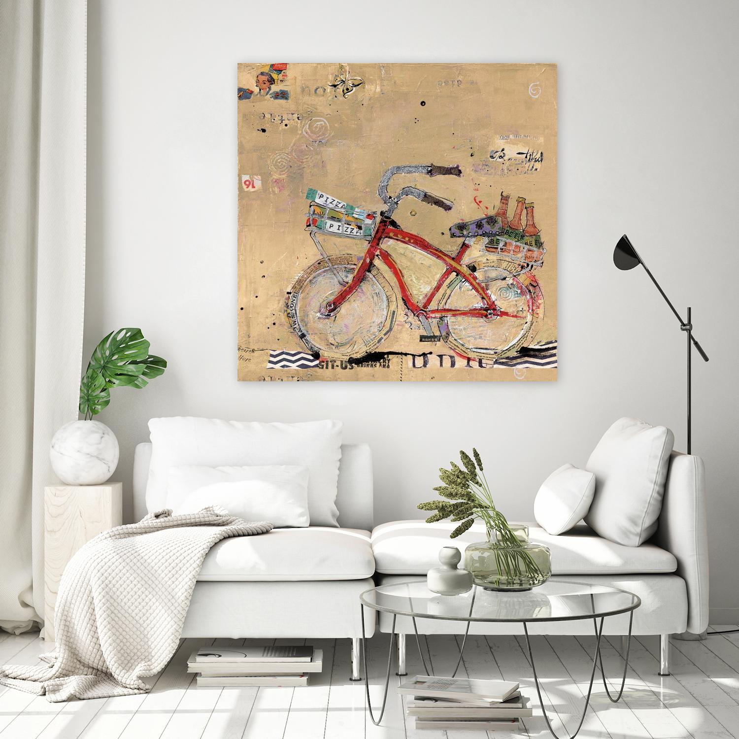 Pizza and Beer by Kellie Day on GIANT ART - beige leisure