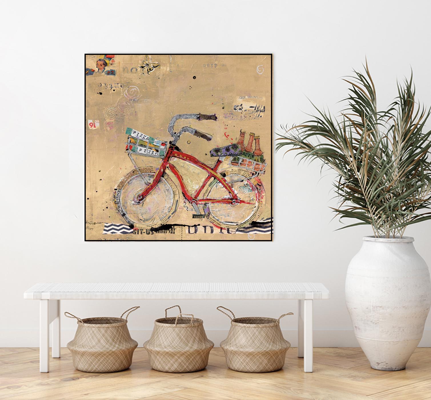 Pizza and Beer by Kellie Day on GIANT ART - beige leisure