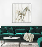 Stallion I on Birch by James Wiens on GIANT ART - grey animals