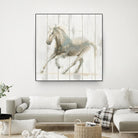 Stallion II on Birch by James Wiens on GIANT ART - grey animals