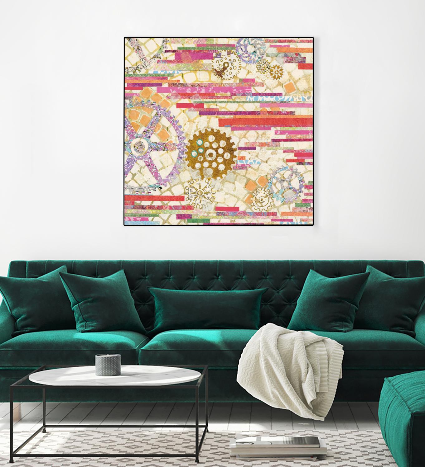 EU Timetable II on by Kathy Ferguson on GIANT ART - beige abstract