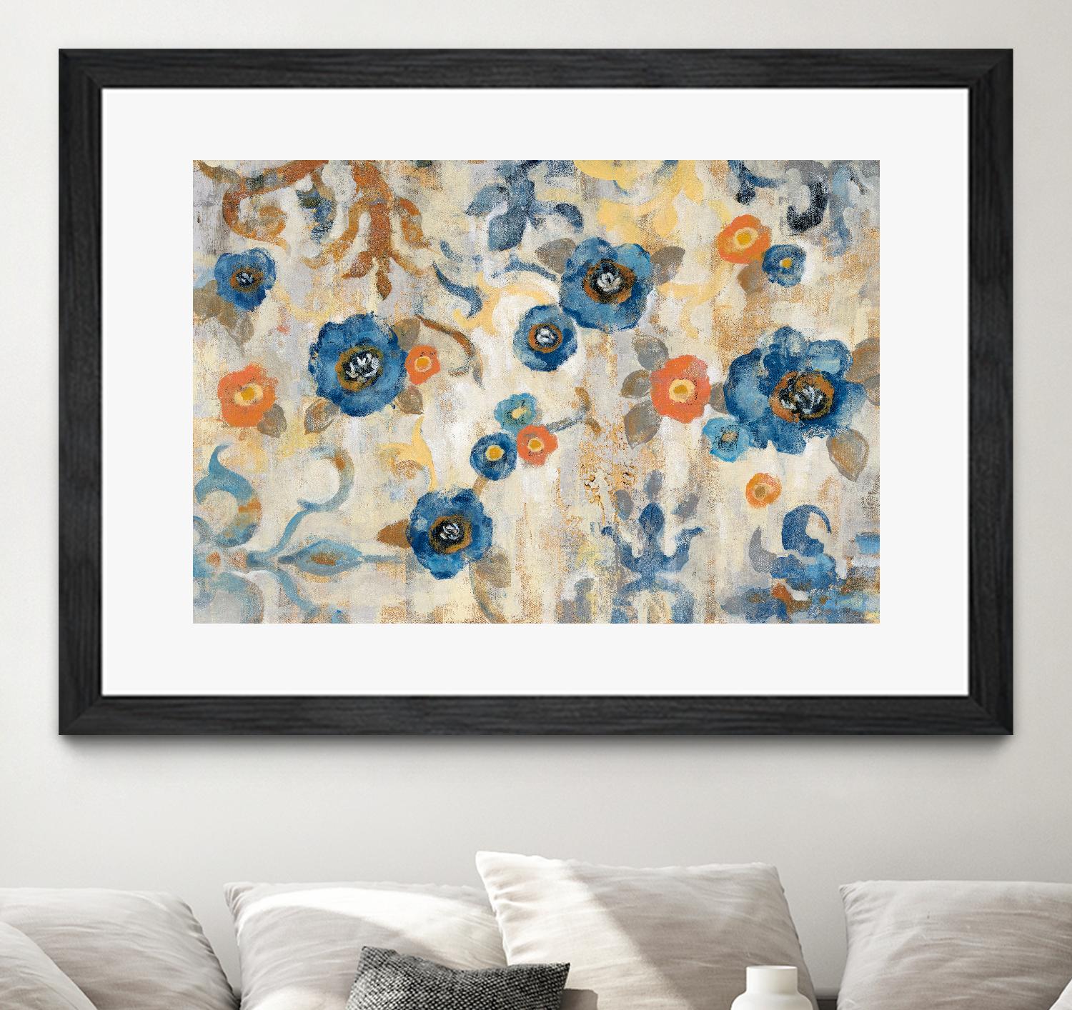 Flowers and Fragments by Silvia Vassileva on GIANT ART - orange floral