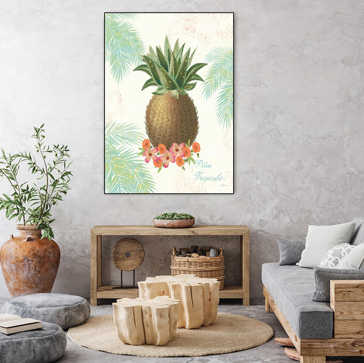 Flamingo Tropicale IV by Sue Schlabach on GIANT ART - brown tropical