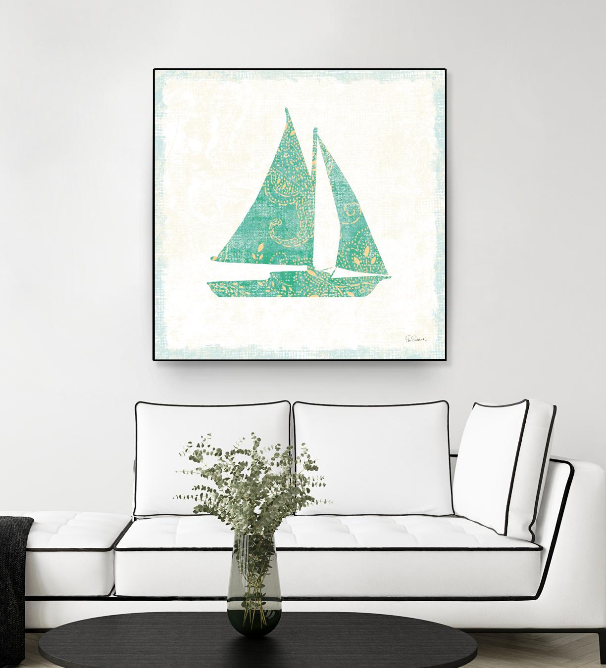 Flamingo Tropicale V by Sue Schlabach on GIANT ART - beige tropical