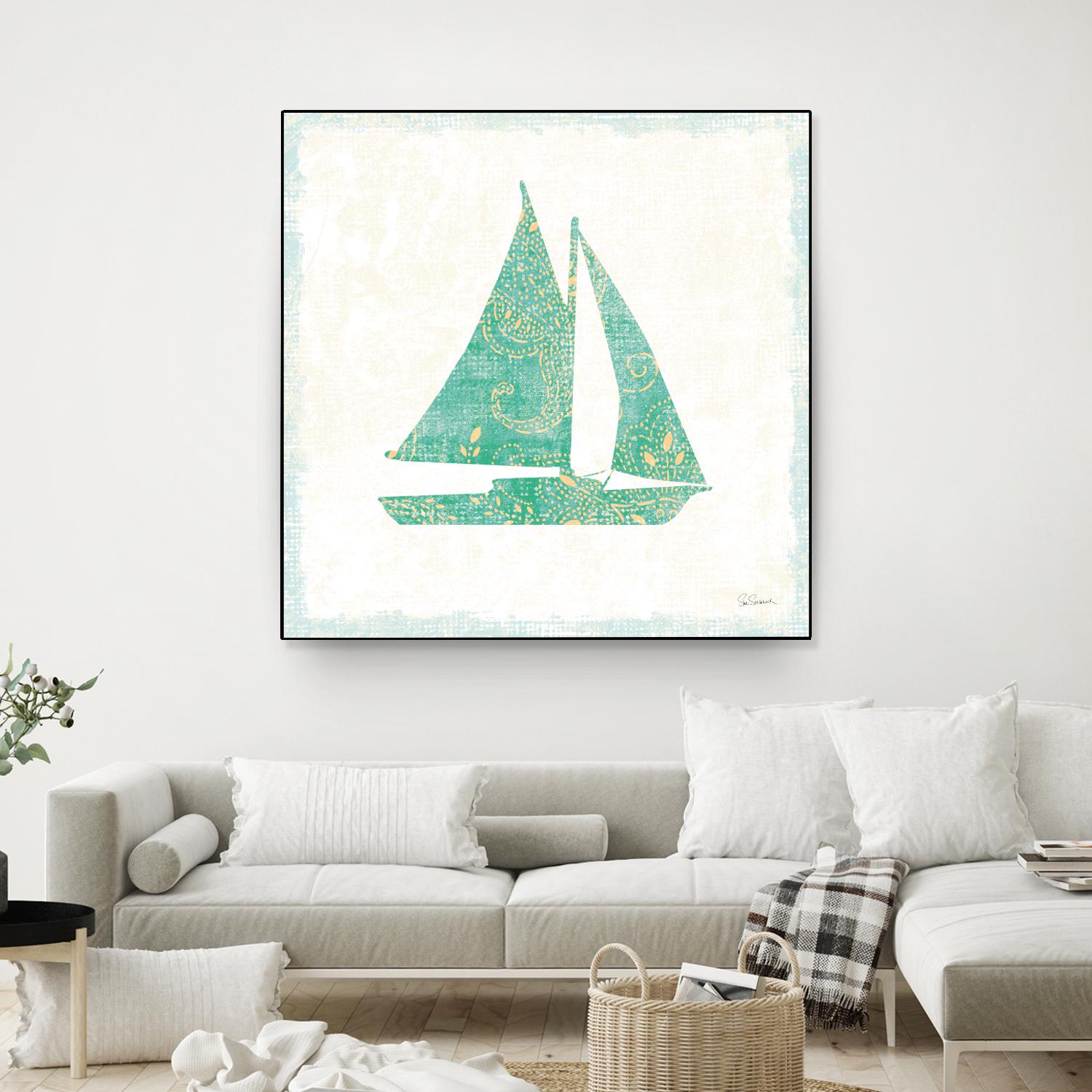 Flamingo Tropicale V by Sue Schlabach on GIANT ART - beige tropical