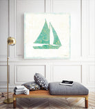 Flamingo Tropicale V by Sue Schlabach on GIANT ART - beige costal sail boat