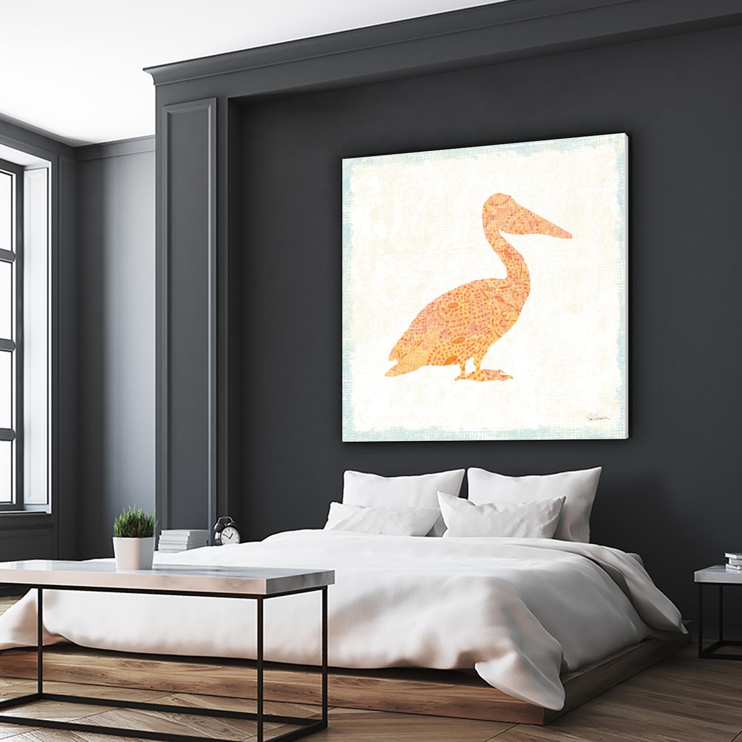Flamingo Tropicale IX by Carol Rowan on GIANT ART - beige tropical