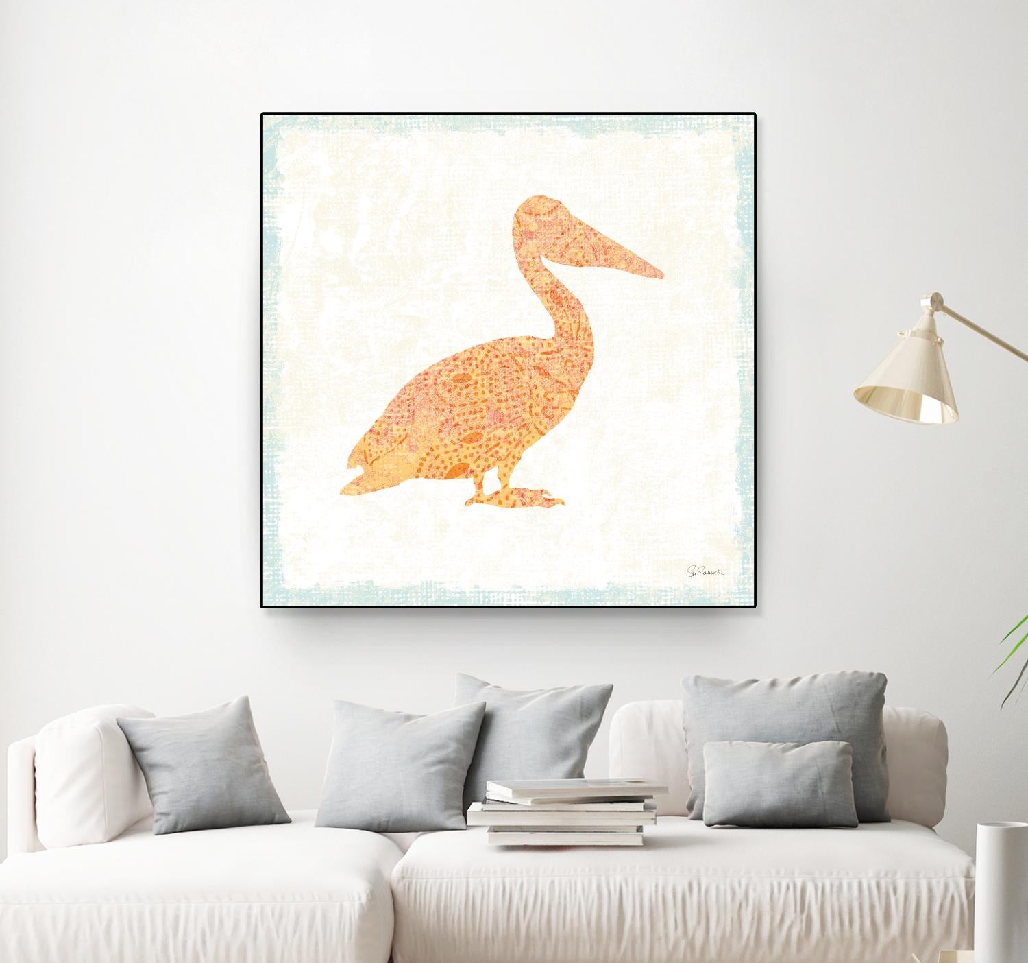Flamingo Tropicale IX by Carol Rowan on GIANT ART - beige tropical
