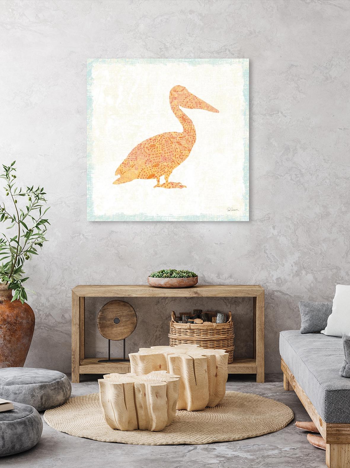 Flamingo Tropicale IX by Carol Rowan on GIANT ART - beige animal bird