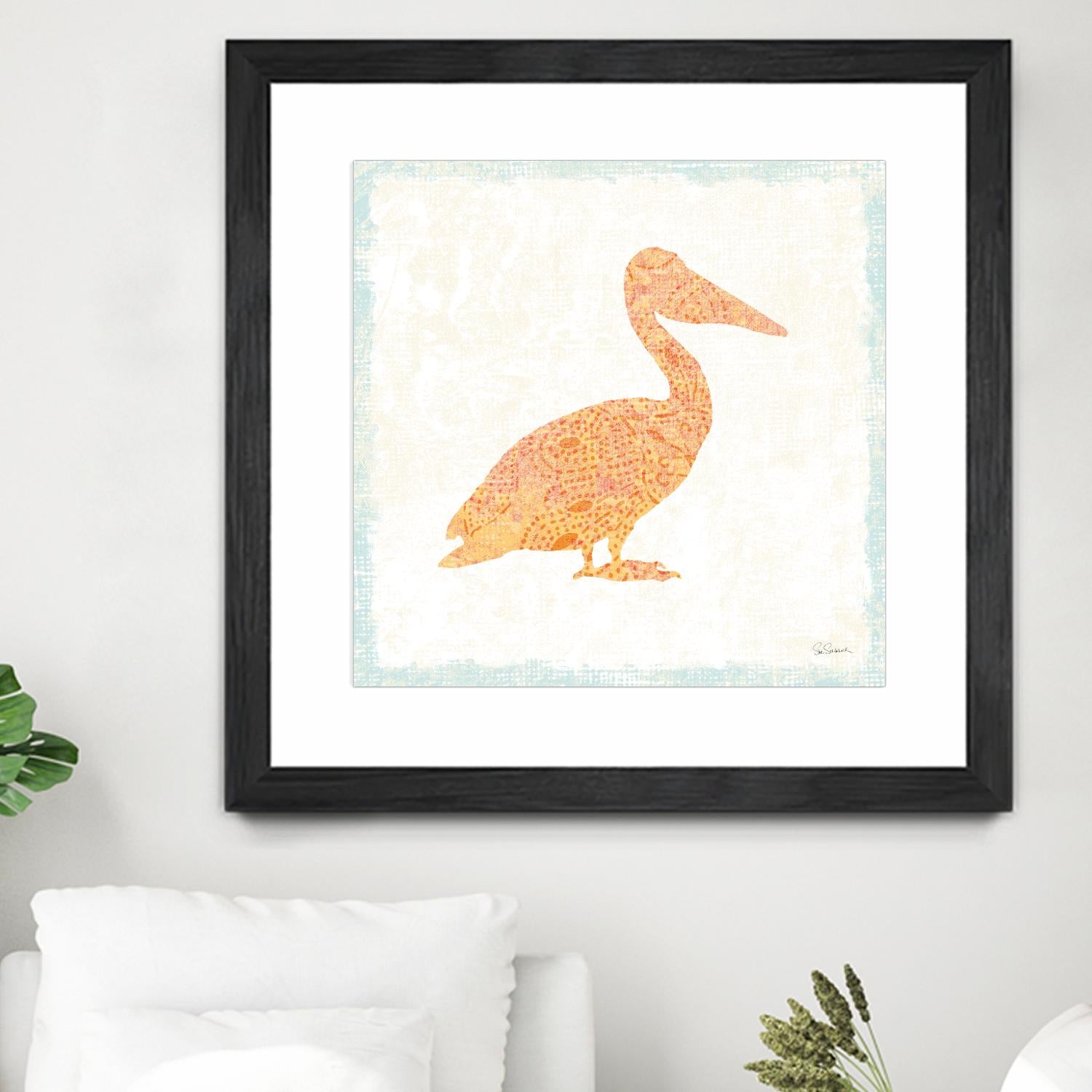 Flamingo Tropicale IX by Carol Rowan on GIANT ART - beige tropical