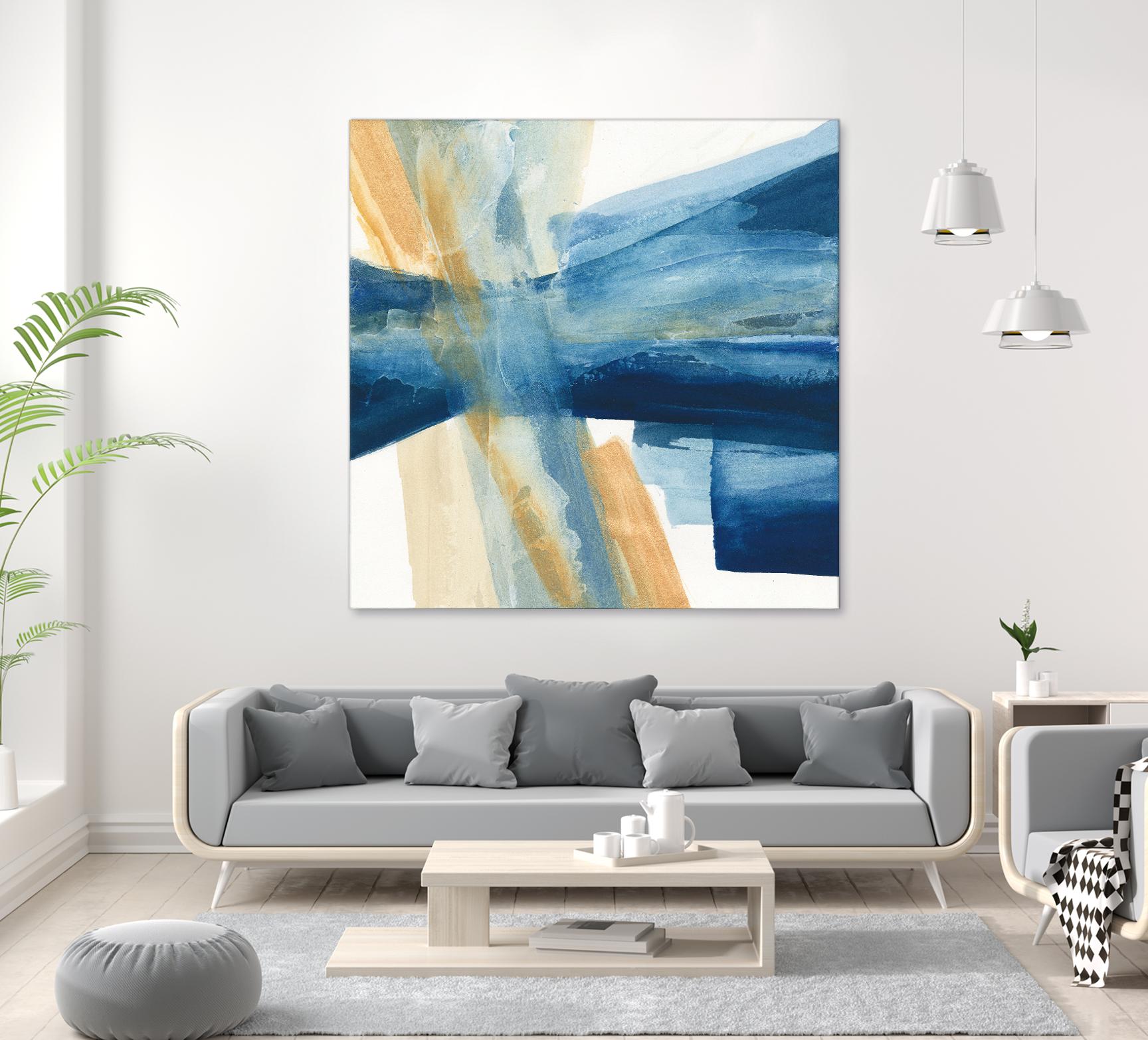 Indigo II by Chris Paschke on GIANT ART - orange abstract