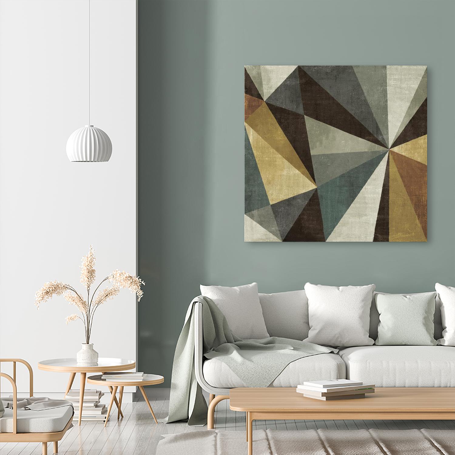 Triangulawsome by Michael Mullan on GIANT ART - beige abstract