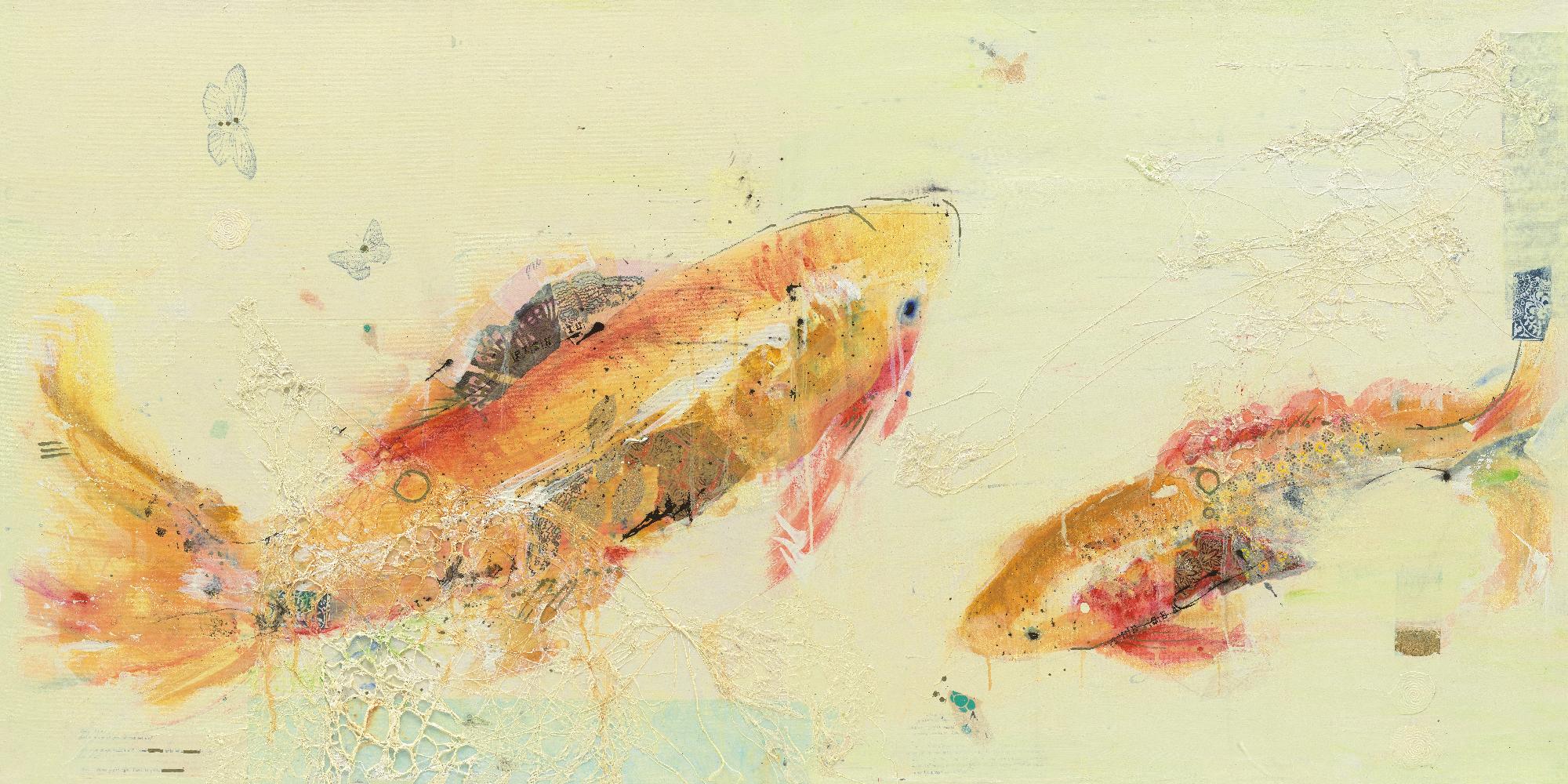 Fish in the Sea by Kellie Day on GIANT ART - beige animals