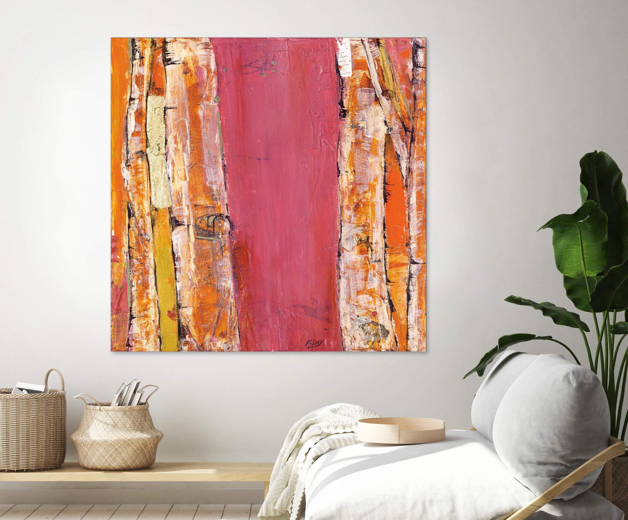 Where the Sun Sleeps II by Kellie Day on GIANT ART - orange abstract