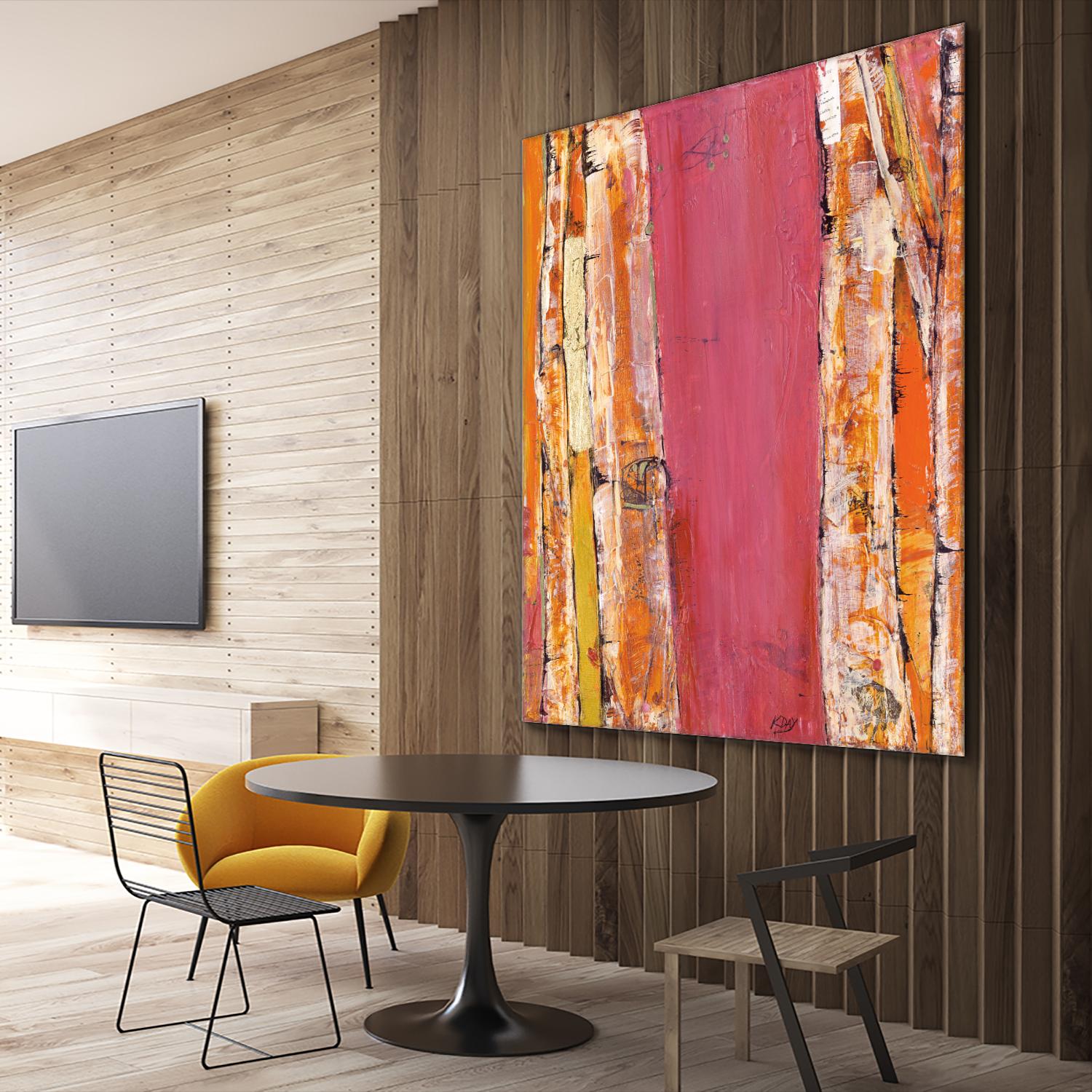 Where the Sun Sleeps II by Kellie Day on GIANT ART - orange abstract