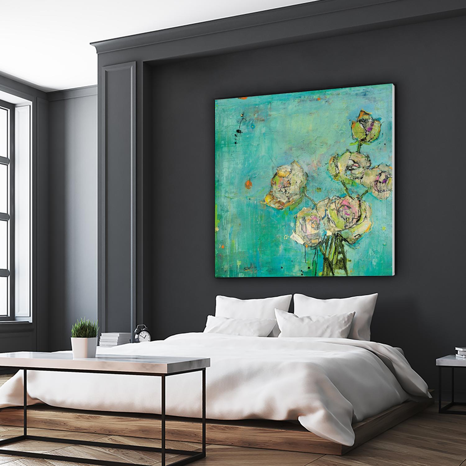 Effulgence by Kellie Day on GIANT ART - beige floral