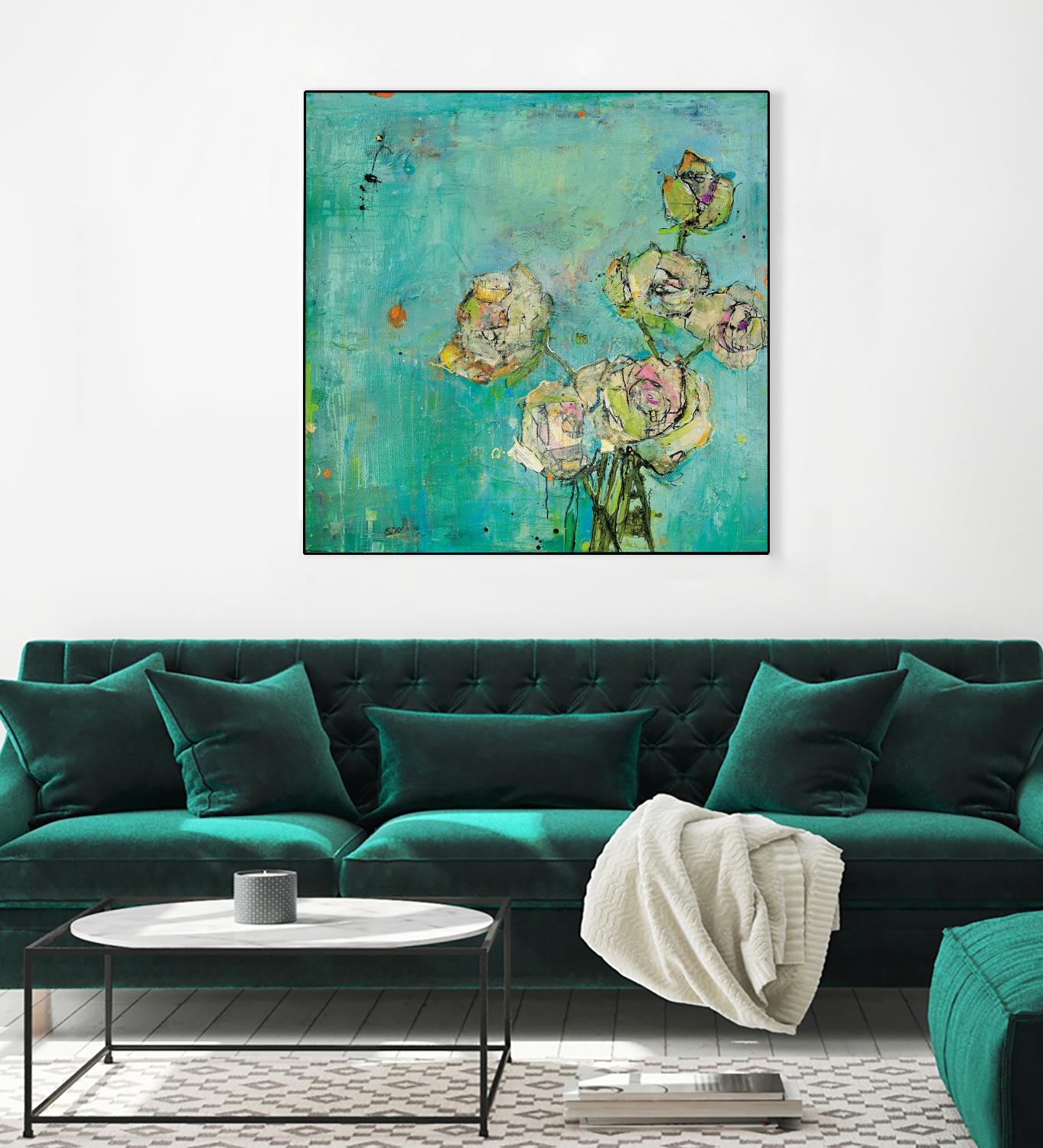 Effulgence by Kellie Day on GIANT ART - beige floral