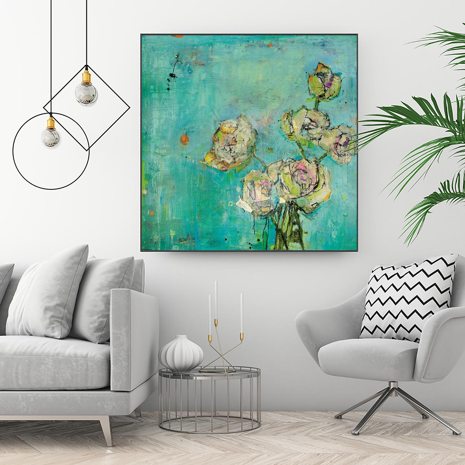 Effulgence by Kellie Day on GIANT ART - beige floral