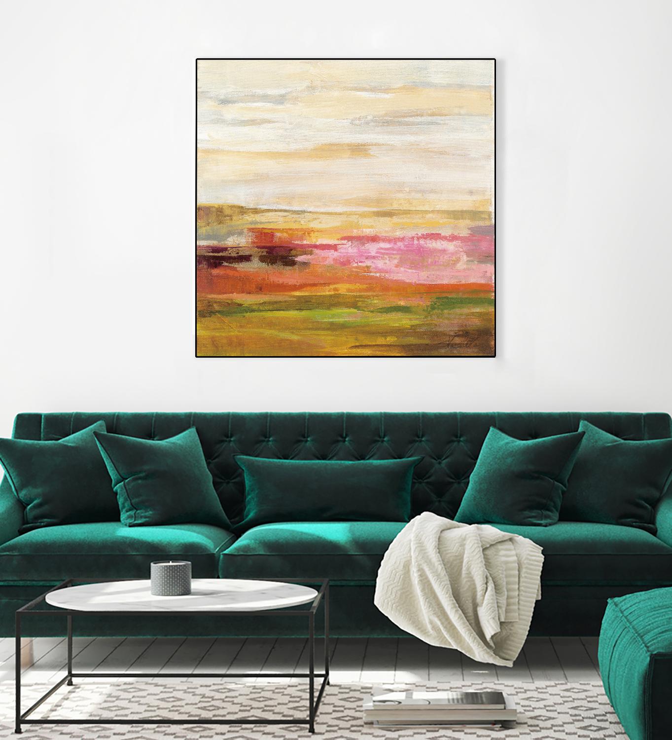 Fields in May II by Silvia Vassileva on GIANT ART - green abstract