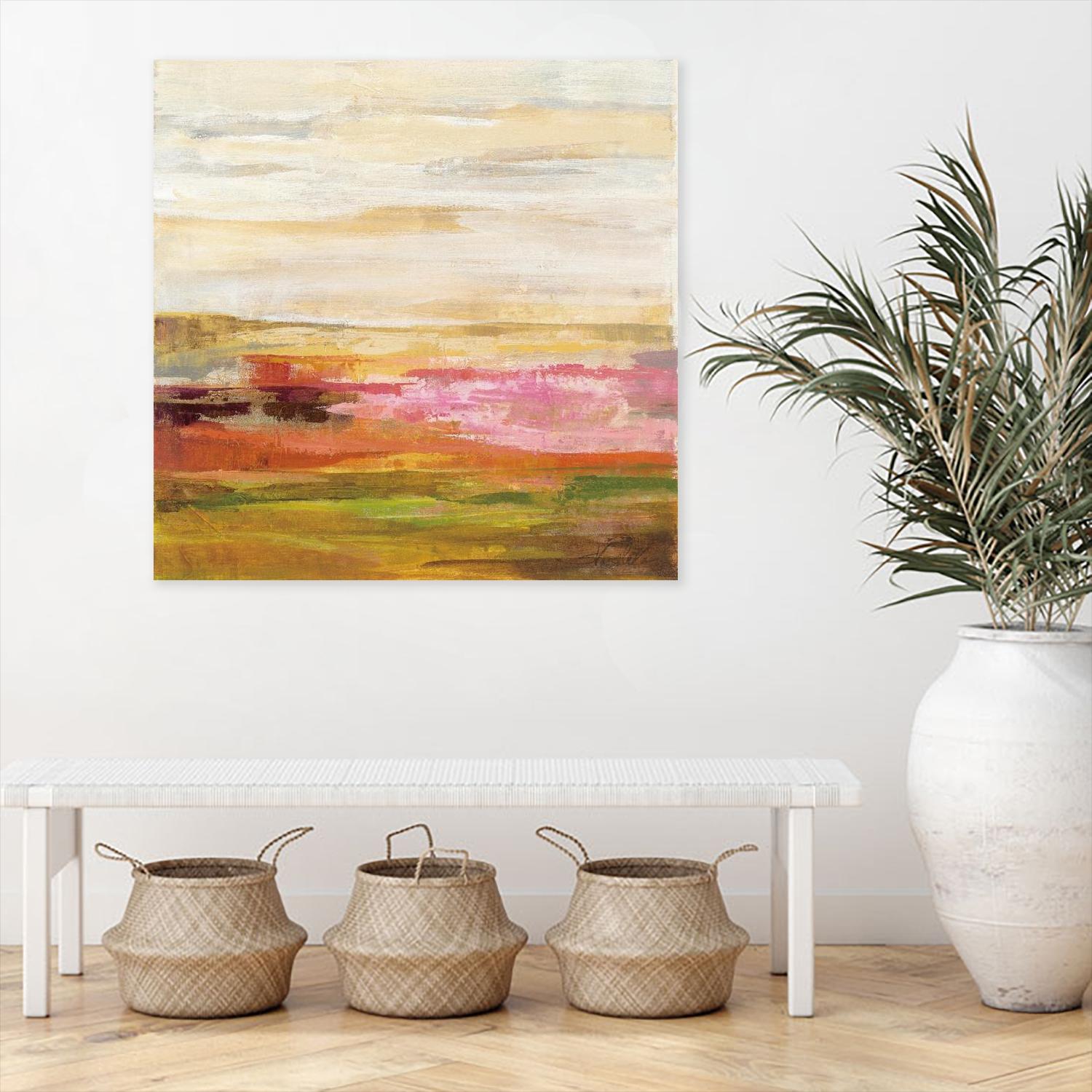 Fields in May II by Silvia Vassileva on GIANT ART - green abstract