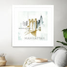 Brooklyn Bridge by Avery Tillmon on GIANT ART - grey city scene