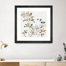 Rainbow Vines with Berries by Moira Hershey on GIANT ART - multi plants & trees natures
