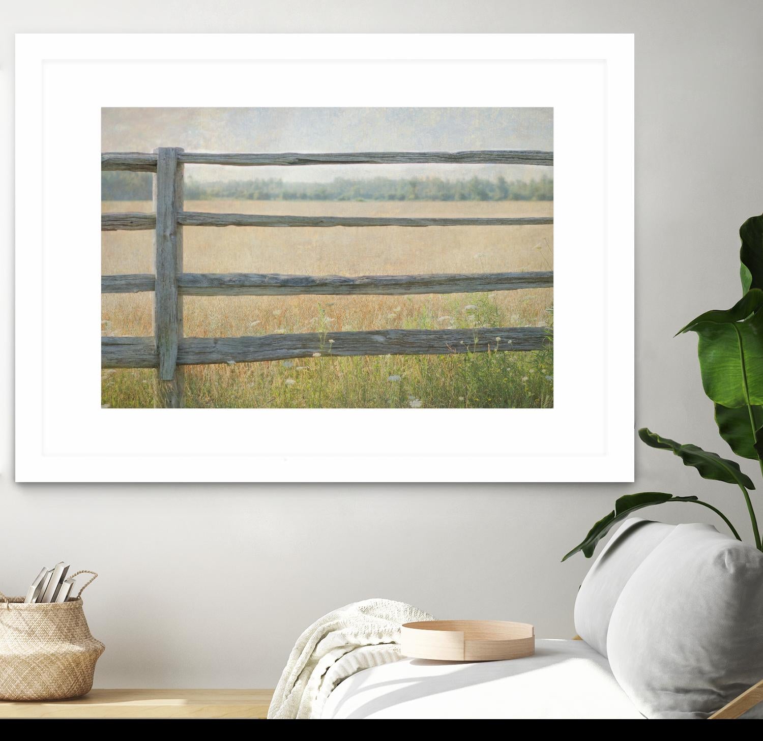 Edge of the Field by Elizabeth Urquhart on GIANT ART - grey landscape