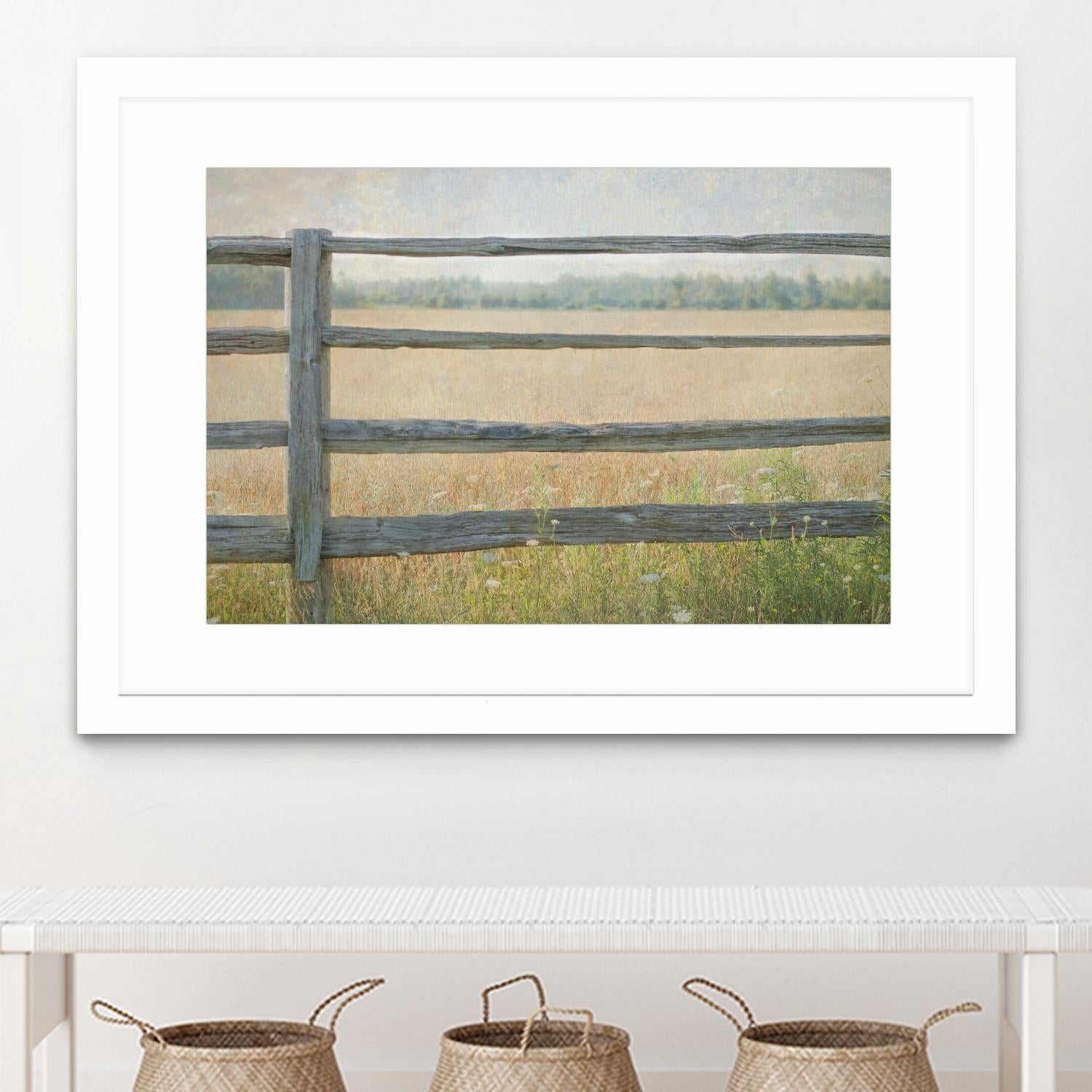 Edge of the Field by Elizabeth Urquhart on GIANT ART - grey landscape
