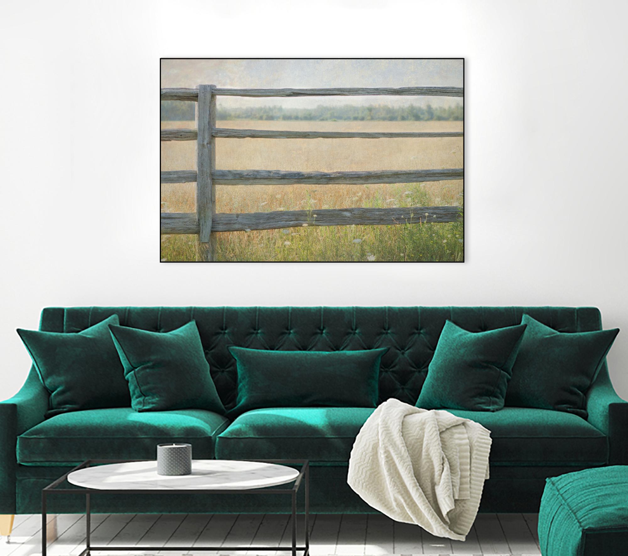 Edge of the Field by Elizabeth Urquhart on GIANT ART - grey landscape