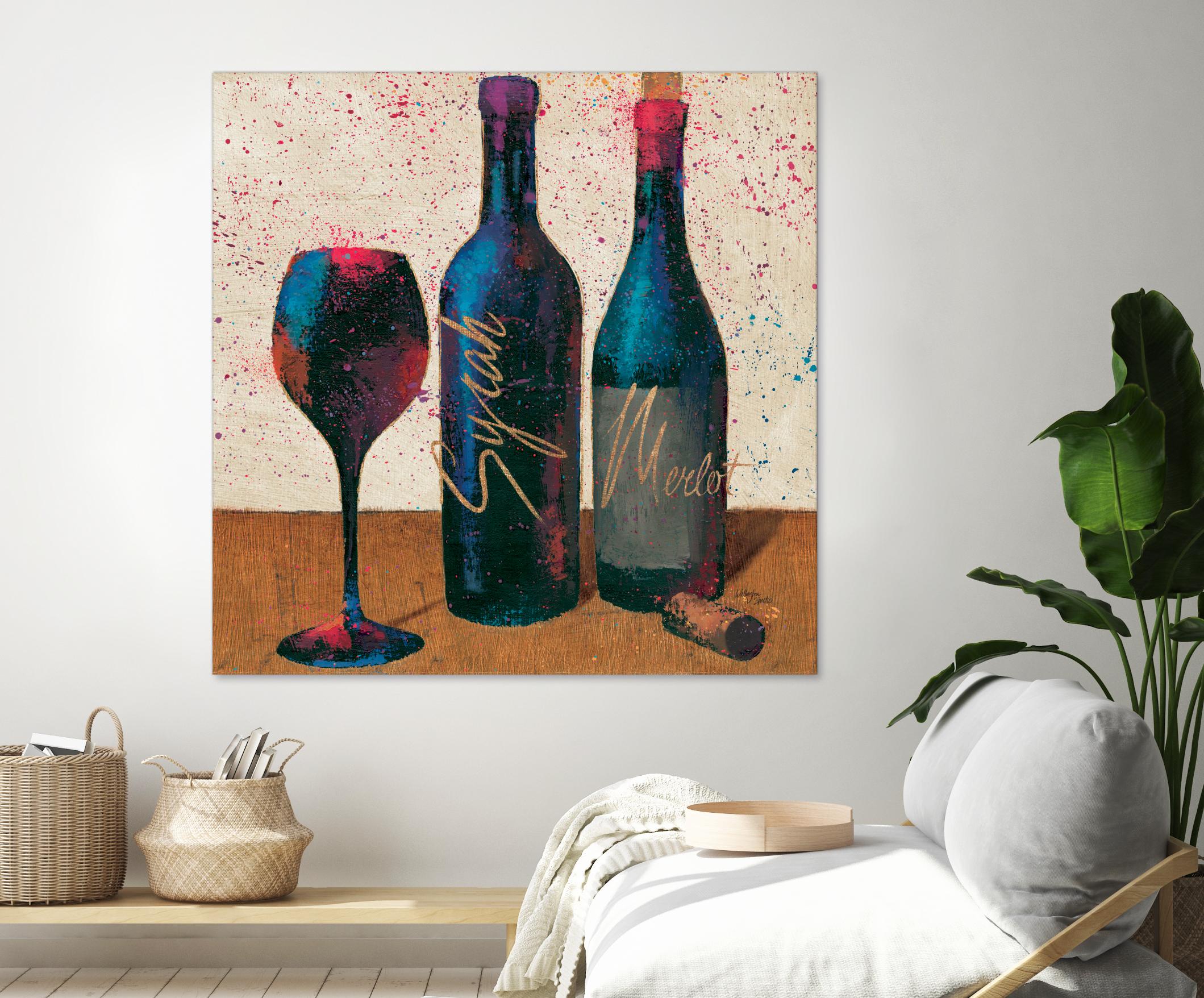 Wine Splash Light II by Wellington Studio on GIANT ART - blue fruit-food-drink