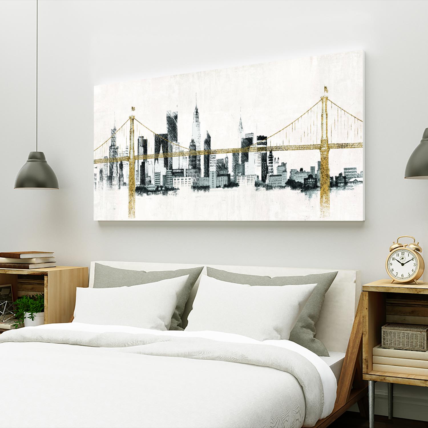 Bridge and Skyline by Avery Tillmon on GIANT ART - black city scene