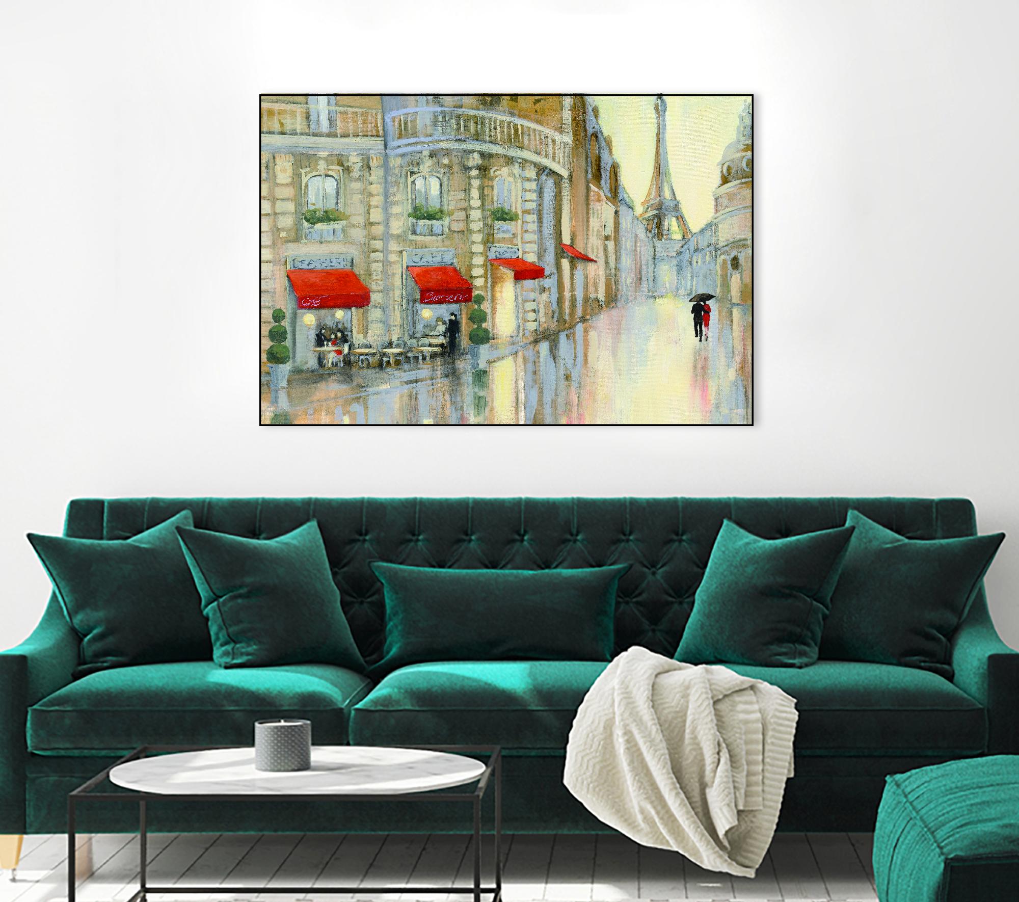 Touring Paris Couple by Julia Purinton on GIANT ART - beige everyday life