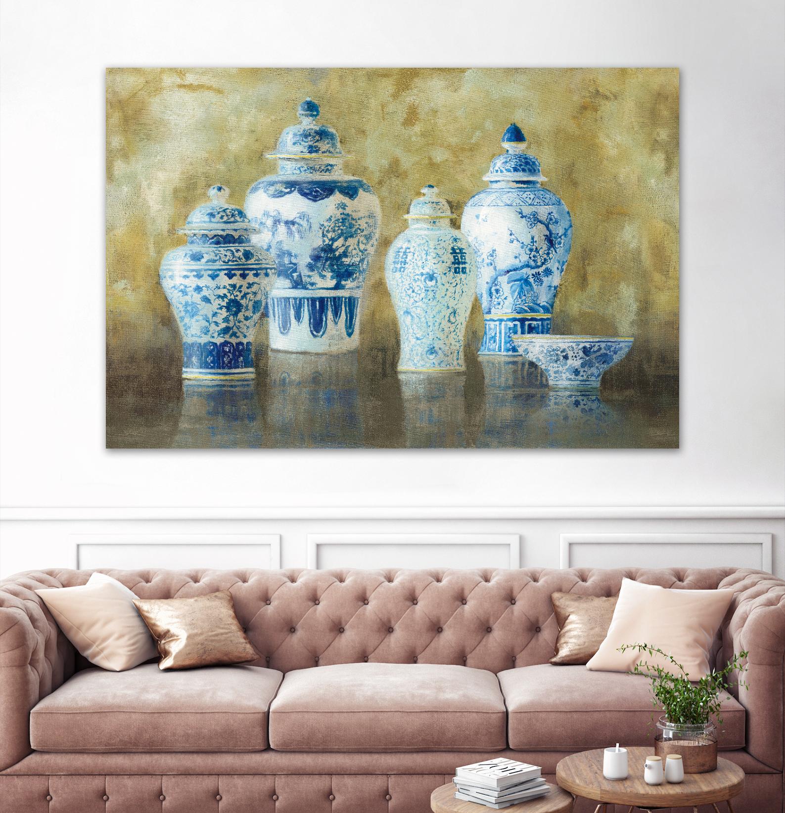 Ginger Jar Still Life 2 by Danhui Nai on GIANT ART - blue pot - dish