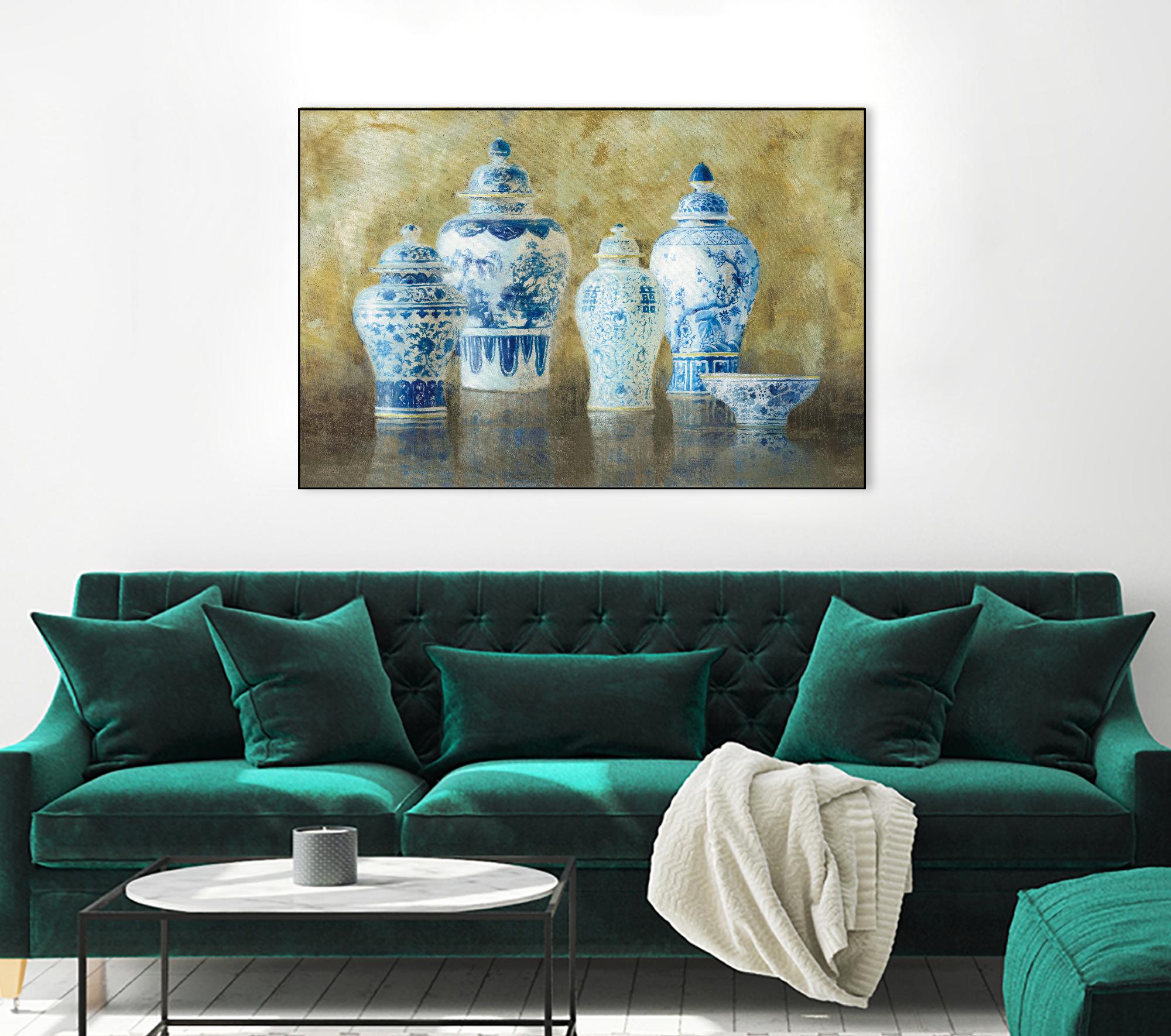 Ginger Jar Still Life 2 by Danhui Nai on GIANT ART - blue pot - dish