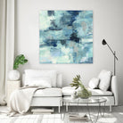 In the Clouds Indigo and Gray Crop by Silvia Vassileva on GIANT ART - white abstract
