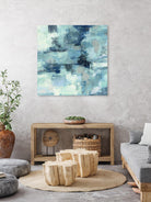 In the Clouds Indigo and Gray Crop by Silvia Vassileva on GIANT ART - white abstract