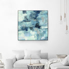 In the Clouds Indigo and Gray Crop by Silvia Vassileva on GIANT ART - white abstract