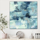 In the Clouds Indigo and Gray Crop by Silvia Vassileva on GIANT ART - white abstract